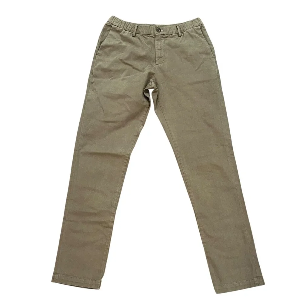 Men' Bearbottom Brown Skinny Chino Khaki Trouser Pants Medium Travel Work Office